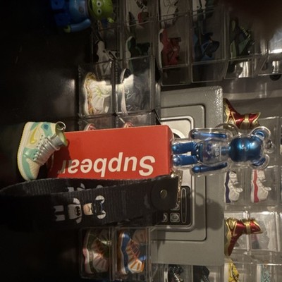 Bearbrick Figurine blue gumball Bear Collectible with Keychain & Mini Shoe