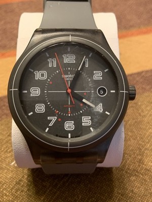 Swatch Sistem 51 Ash SUTM-401. Swiss Automatic. Date. Sets and Runs.