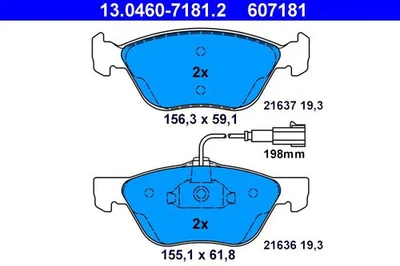 Plaquettes de frein 13.0460-7181.2 ATE pour ALFA ROMEO GT - Photo 1/4