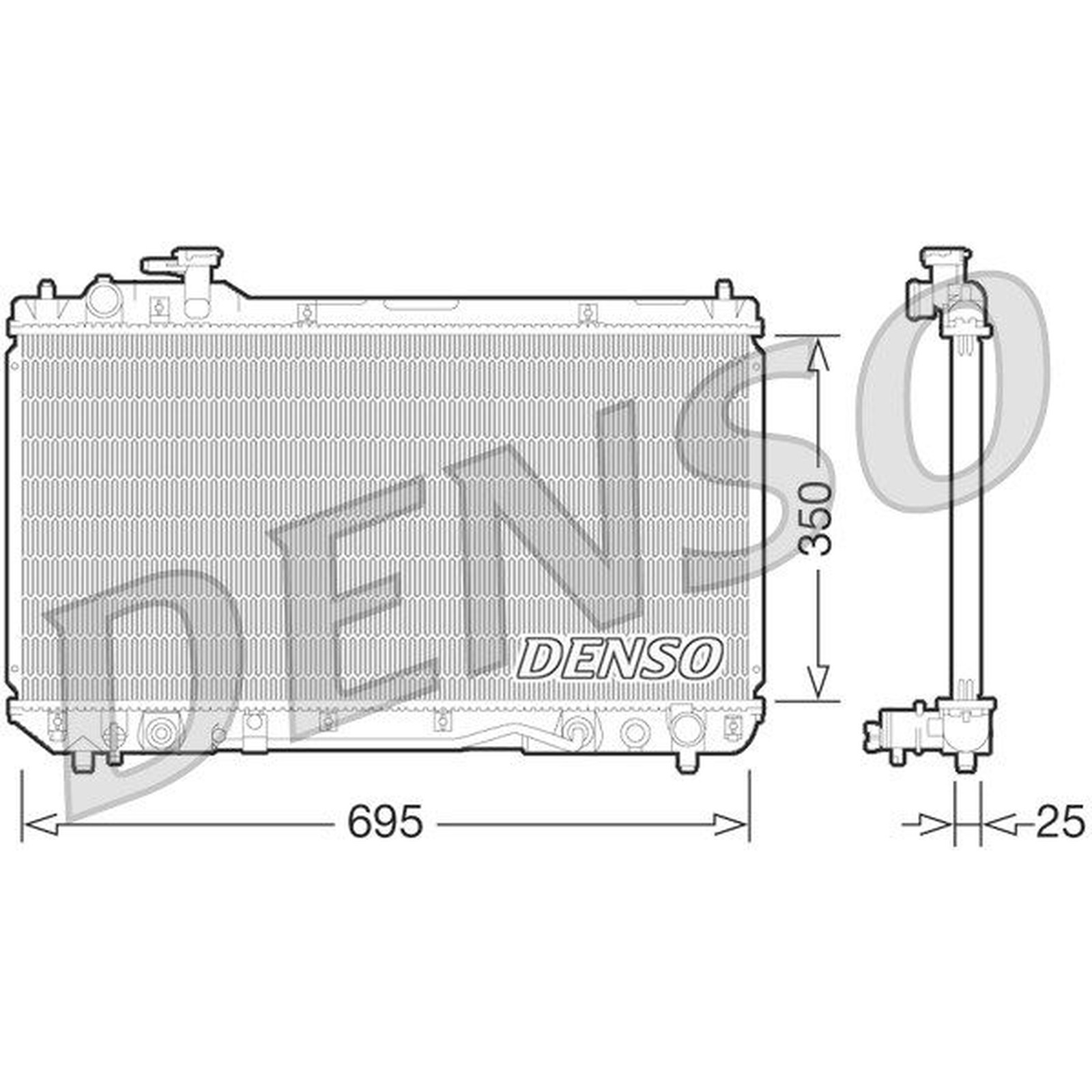 DENSO Radiator - DRM50063 - Engine Cooling Part - Genuine DENSO OE Part
