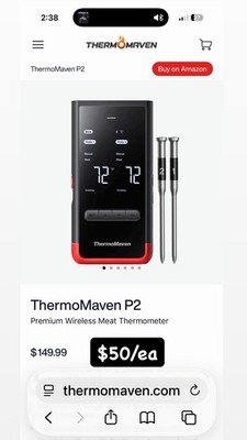 ThermoHaven P2 Wireless Meat Thermometer | Smart App Control | Grill BBQ Smoker