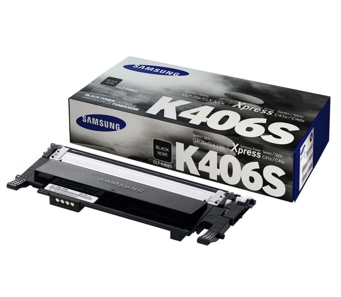 Genuine Samsung CLT-K406S/ELS Laser Black Toner Cartridge Boxed (VAT Inc) NEW