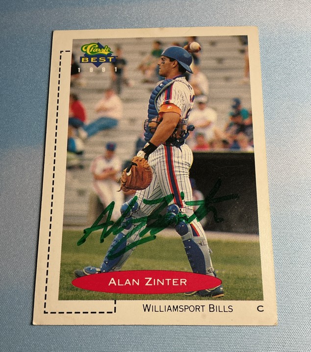 1991 Classic Best Minor League - Alan Zinter #334 auto