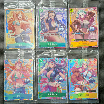 One Piece TCG EXCLUSIVE Asia Mini Tin Vol 2 Set of 6 Promo Foil