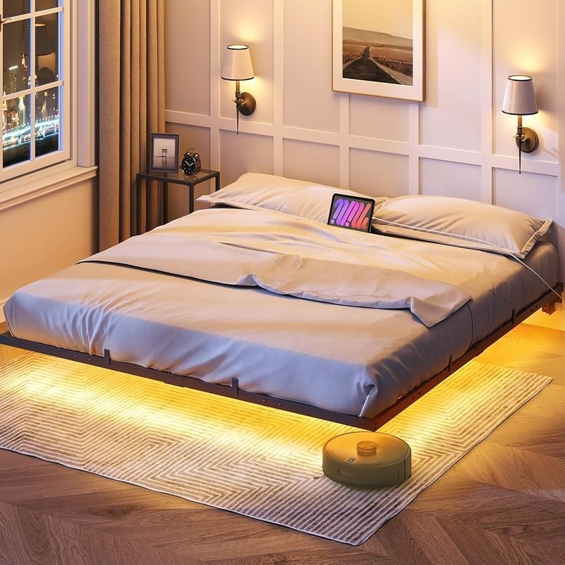 W/ Charging Station Led Strip Silent Assembly Metal Design N
