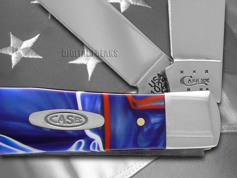 Case xx Knives Trapper Patriotic Kirinite Handle Pocket Knife Stainless 11200 - Image 4 of 4