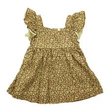 Rylee + Cru Mariposa Dress Chocolate Floral Baby Girls 3-6 Months Dress