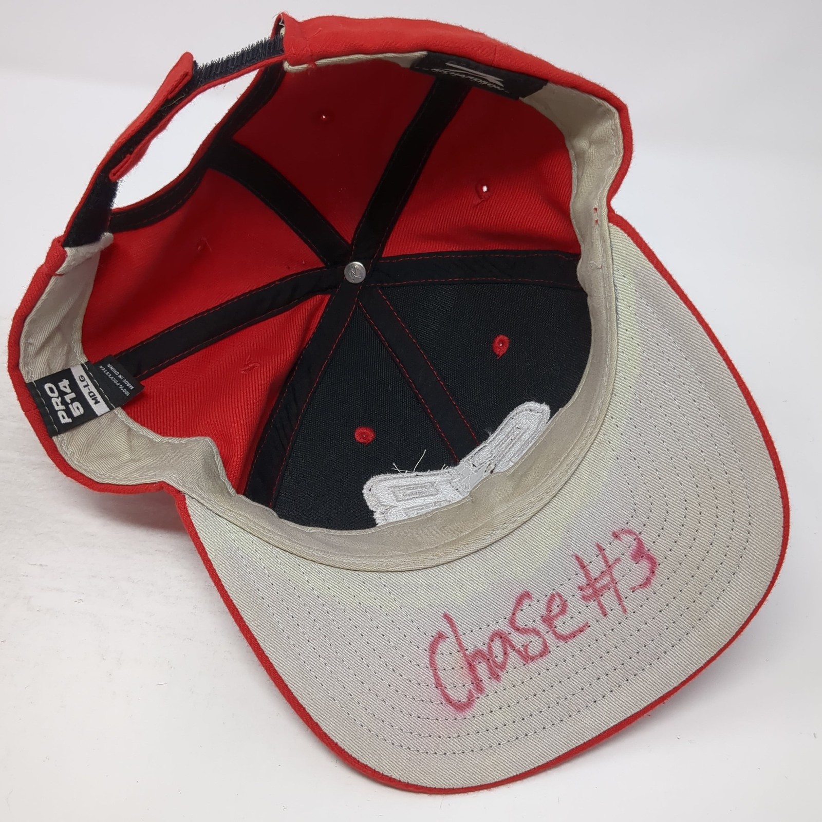 SB Strapback Hat Red Large Solid Adjustable Embro… - image 7