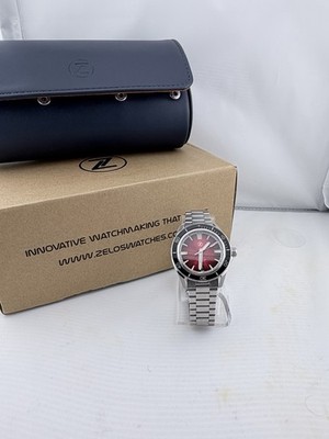 Zelos Swordfish 40 Crimson Red Automatic Diver #035/200 Sapphire NH35 
