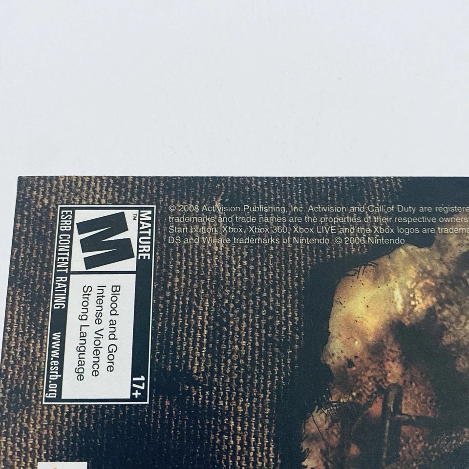 Call of Duty World at War промо-плакат игры Xbox 360 2000-е редкая печатная реклама - Изображение 4 из 4