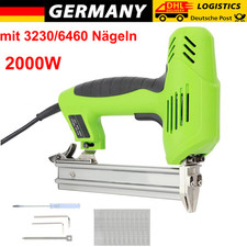 Elektrischer Nagelpistole Tacker Nagler Gerader Klammer mit 3230 N&auml;geln f&uuml;r Holz