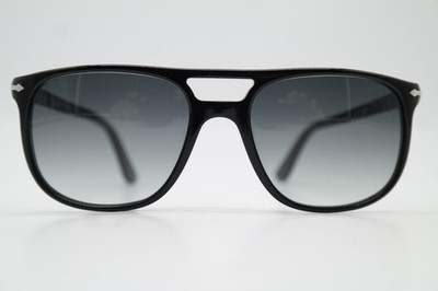 Sonnenbrille Persol GRETA 3329-V Schwarz Silber Oval sunglasses Brille Neu