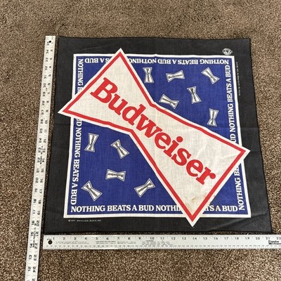 Vintage Budweiser Bandanna 21x21 Made In USA