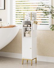 Mobile Da Bagno Alto Autoportante, Armadietto Alto Con Porta, Contenitore Sottil