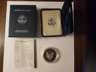 2001 AMERICAN SILVER EAGLE PROOF COIN W/ BOX AND COA