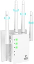 WiFi Extender, Extender Signal Booster Dual-Band 5.8G 2.4G white-q10