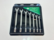 Sk Tools Usa 86132 7pc Sae 38-34 Flex Head Socket Combination Wrench Set Nos