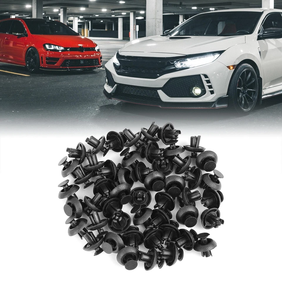 Clip de retención de empuje de parachoques de rejilla de cubierta de motor 50 un. para Toyota 90467-07211 Foto 2 de 4