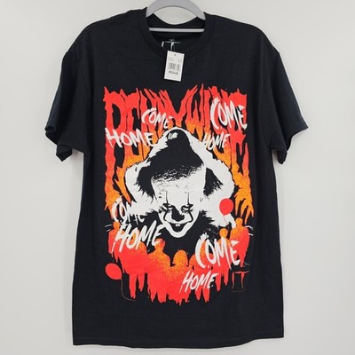 NEW IT Chapter Two Pennywise Come Home Black Graphic T-Shirt Mens Medium
