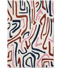 Premium Quality Modern Abstract Handmade Nz Woolen Designer Tufted Area Rug