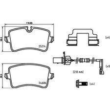 BREMBO P85150 Brake Pad Set Rear Fits Audi A4 A5 A6 Allroad A7 Porsche Macan