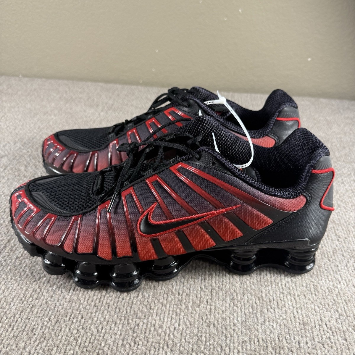Size 13 - Nike Shox TL Black University Red Gradient for sale