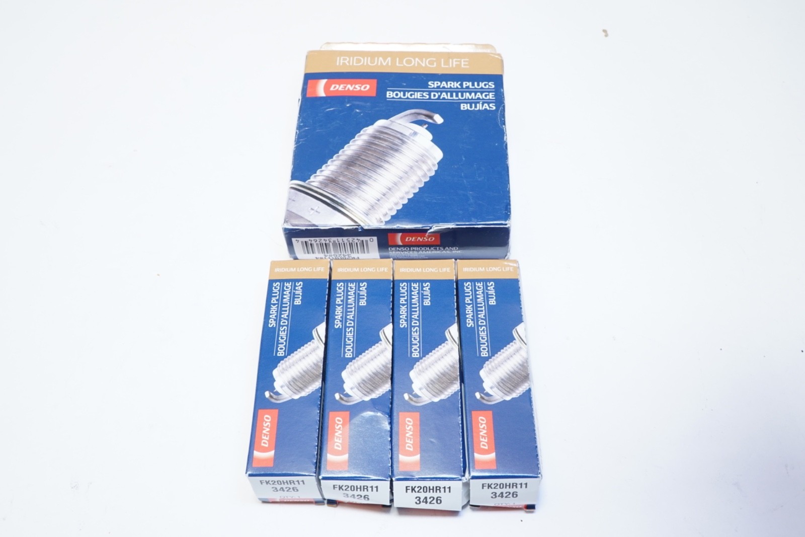 New Pack of 4 Denso 3426 FK20HR11 Spark Plugs Ships FREE