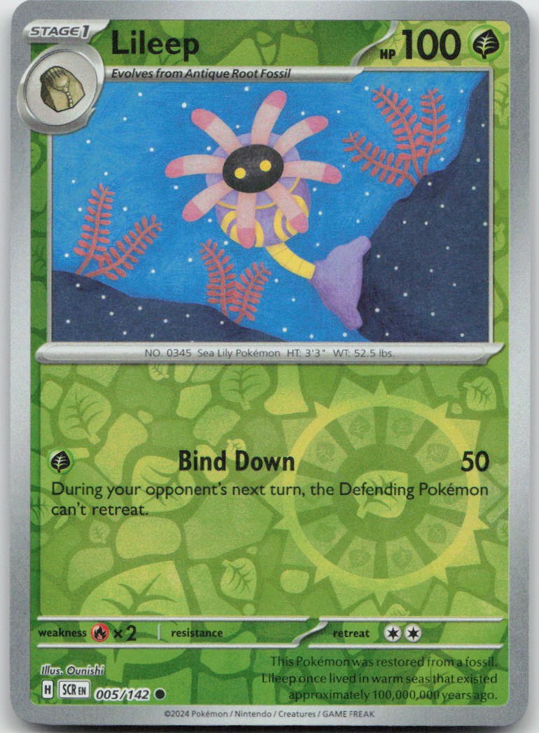 Lileep 5/142 Common Stellar Crown Pokemon TCG Reverse Holo NM