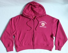 Strawberry Shortcake Juniors Womens M Full Zip Hoodie Crop Sweatshirt Dark Pink