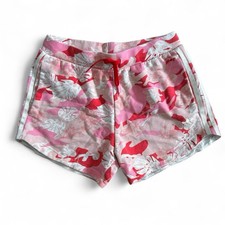 Adidas women’s soft and cute pink floral sweat shorts Size L 