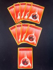 x10 Fire Energy Lot - Vintage Japanese Pokemon Card Base Set WOTC 1996 - NM/LP