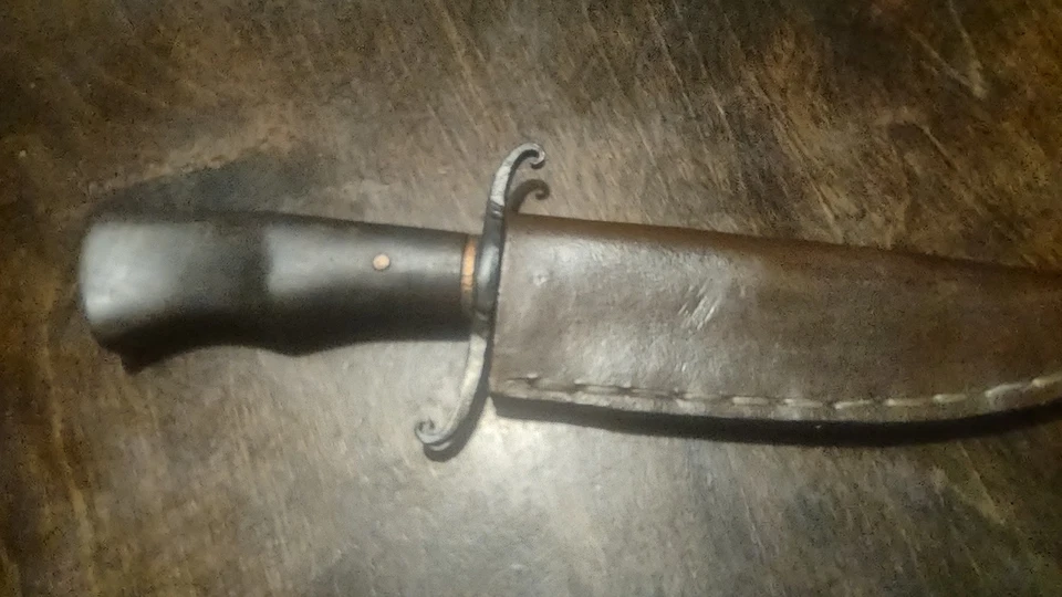 Custom Handmade in the USA wood Handled Bowie Knife With Leather Sheath - Image 4 of 4