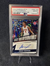 🔥🔥2024 DONRUSS OPTIC AUSAR THOMPSON FAST BREAK SIGNATURE POP 1🔥🔥