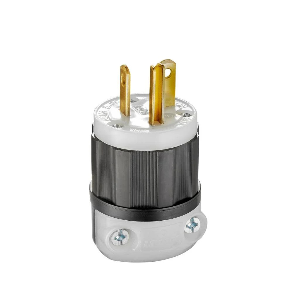 Leviton 20A 125V 2-полюсный 3-проводный черно-белый штекер с прямым лезвием 3990₽