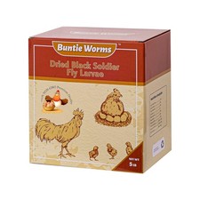 BUNTIE WORMS Dried Black Soldier Fly Larvae 5LB, High Protein Chicken Feed