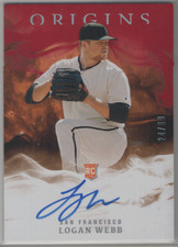 2020 Panini Origins Logan Webb Autographed Rookie Card #28 (24/99). rookie card picture