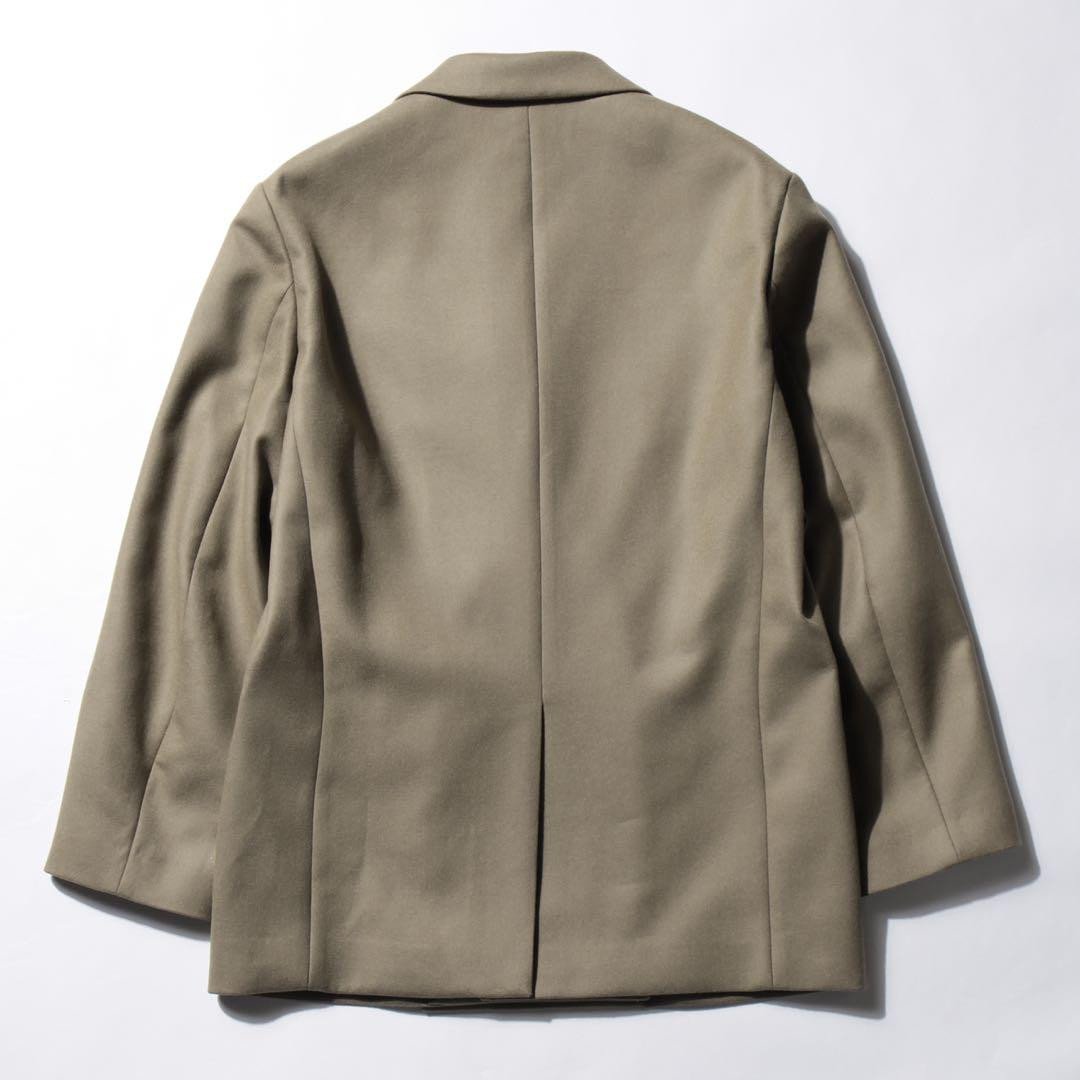 Auralee Light Melton Double Breasted Jacket Gray Beige Men Auralee Light Melton Double Breasted Jacket Gray Beige Men