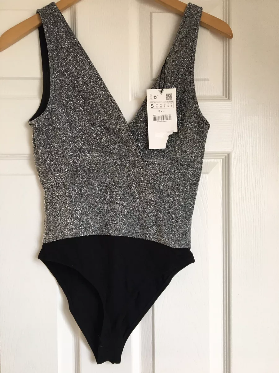 Zara metallic cheap bodysuit