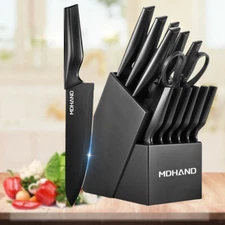 Knife Set Kitchen Knife Set with Block Stainless Steel Razor Sharp Cleaver Knife