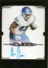 2019 LEAF TRINITY FOOTBALL RC ANTHONY JOHNSON PURPLE CLEAR AUTO AUTOGRAPH