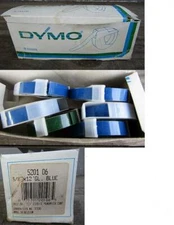 5pk DYMO 5201 06 3/8 x 12 EMBOSSING TAPE REELS CARTRIDGES