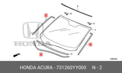 Genuine OE Weather Strip Trunk Lid 73126SYY000 For Honda 73126S-YY000