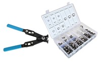 1 Ohr Schellen-Sortiment Set Edelstahl Schlauchschellen Schlauchklemmen Zange