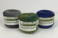 Queensland Collection Cassowary Wool Blend Yarn 3.52oz 380yds - Lot of 3