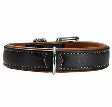 HUNTER Hundehalsband Canadian ELK,in Größe 30,nickel,Schwarz/Braun Neu (42,99€)