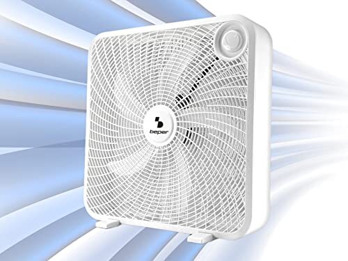 Beper P206VEN550 Ventilatore Grande Potente, 50 cm - Box Fan con 5 Pale (J0P)