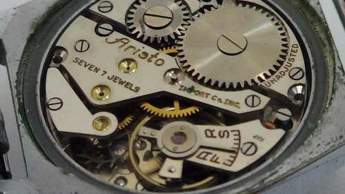 Vintage Aristo Handaufzug Chronograph ARMBANDUHR, verchromtes Gehäuse LÄUFT - Bild 3 von 8