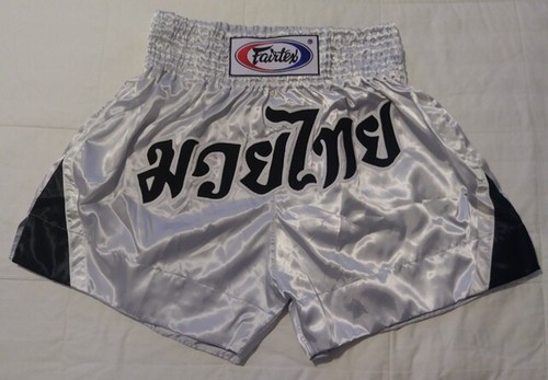 NEW! Muay Thai Kickboxing Shorts - Choose - Fairtex Boon Twins - Silver Red Blue - Picture 5 of 5