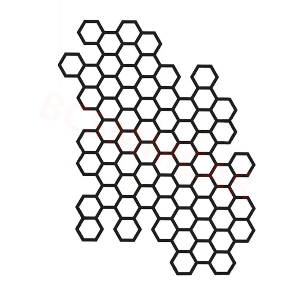 Honeycomb Pattern Waist Line Decals Hexagon Car Body Vinyl Stickers Decoration