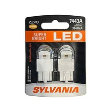 SYLVANIA - 7443 T20 ZEVO LED Amber Bulb - Bright LED Bulb (Contains 2 Bulbs)